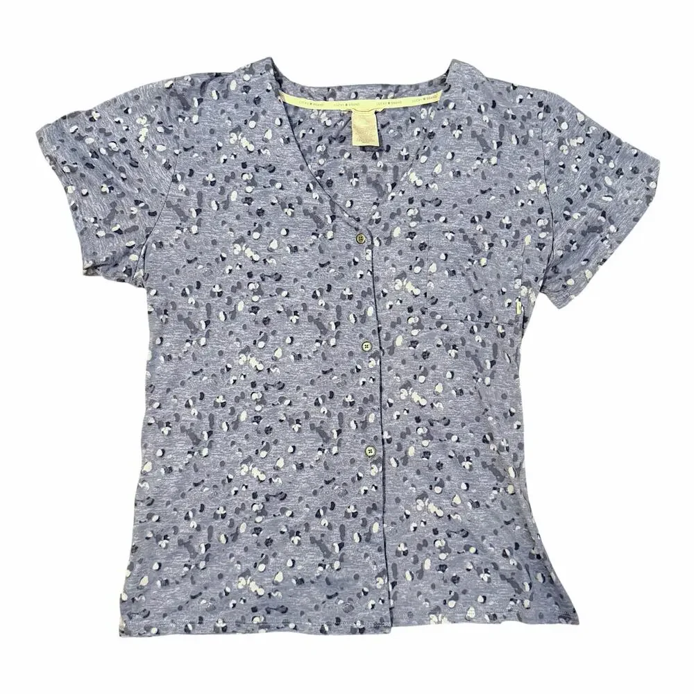 Lucky Brand Blue Floral Abstract Matching PJ Loungewear Set Size Medium - Picture 4 of 6